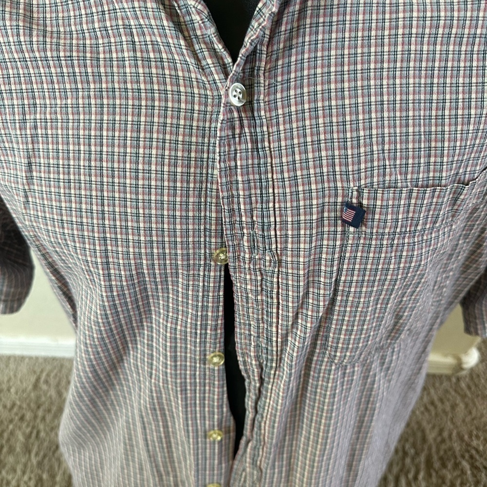 Men’s pre own as is Ralph Lauren Jeans CO size small S button front shirt sleeve - Picture 6 of 6